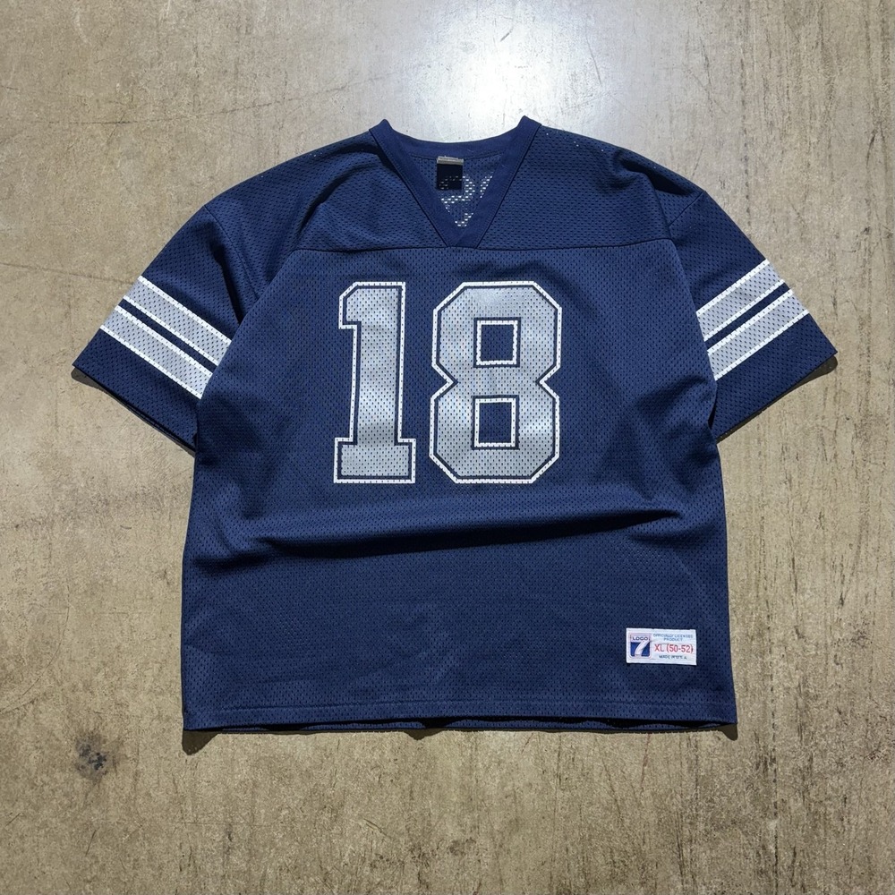 Vintage Dallas Cowboys Jersey Mens XL Blue NFL Football Kosar 18 Logo 7 90s